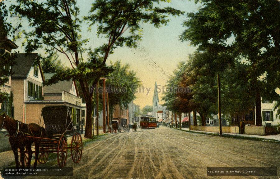 Postcard: Main Street looking North, Laconia, New Hampshire